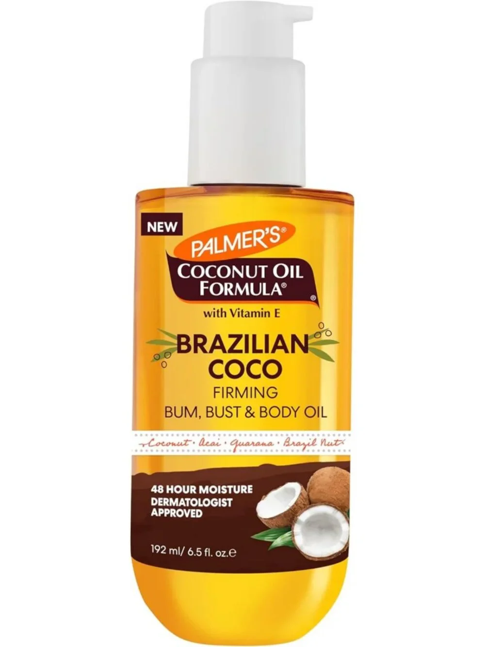 Cocoa Firming Body Oil with Coconut & Vitamin E | Skin Tightening, 48hr Moisture